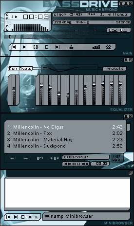 Just one of the stunning new Skins for WinAmp